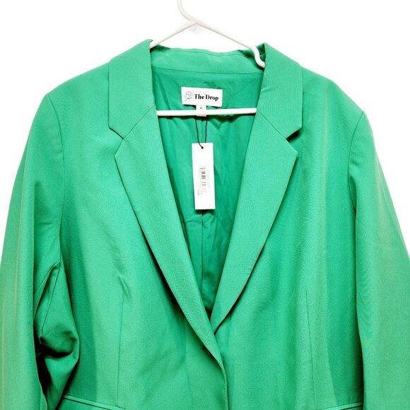 The Drop Womens Green Blazer Jacket Size 4X Lightweight With Pockets - Picture 6 of 13